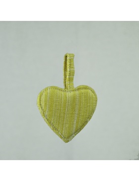 Keychain Heart Marbled Yellow