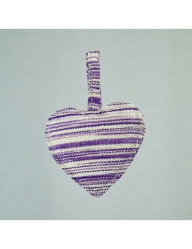 Keychain Heart Marbled Violet