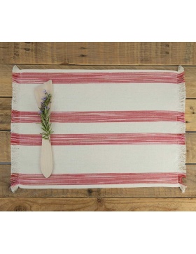 Placemat striped Jovada Red